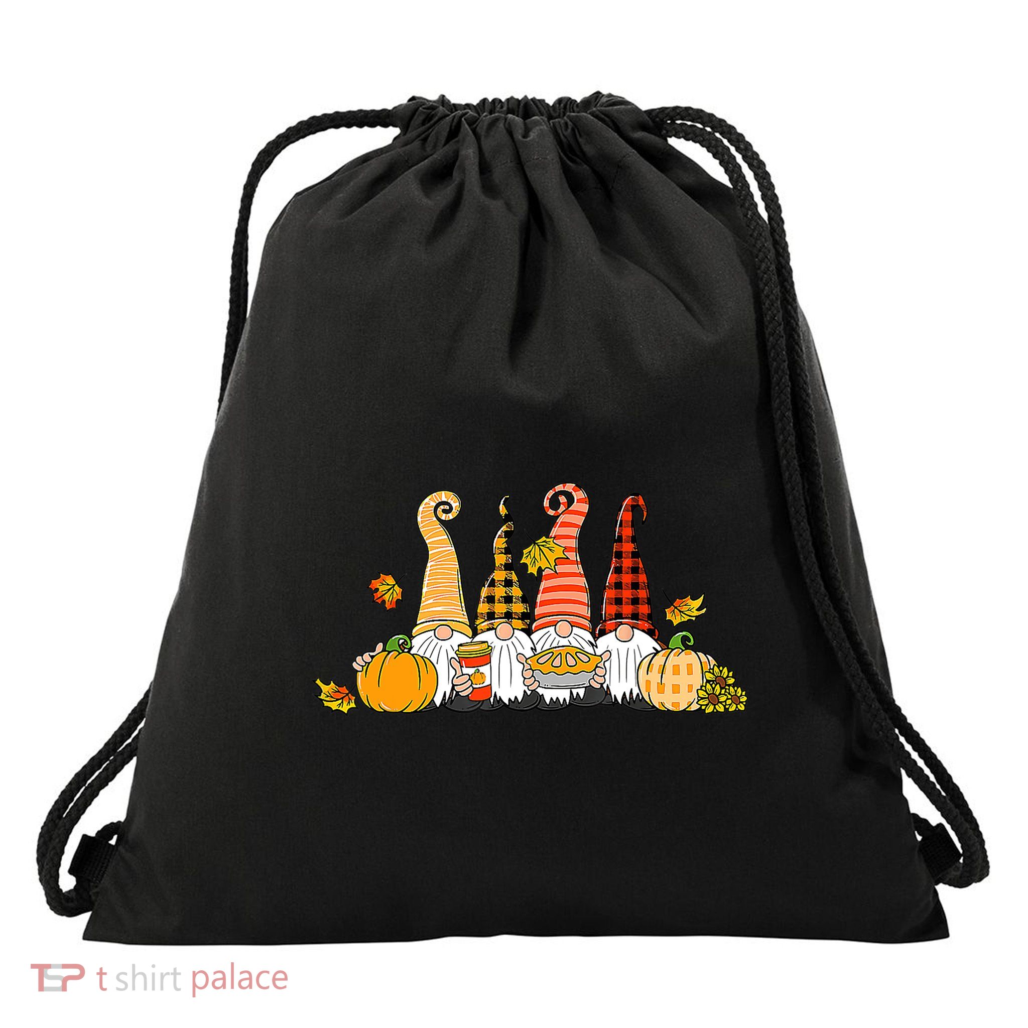 Fall Gnome Shirt Gnomes Hello Fall Thanksgiving Autumn Gifts Drawstring Bag