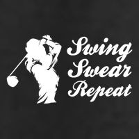 Funny Golf Swing Swear Repeat Female Golfer Version Trucker Hat