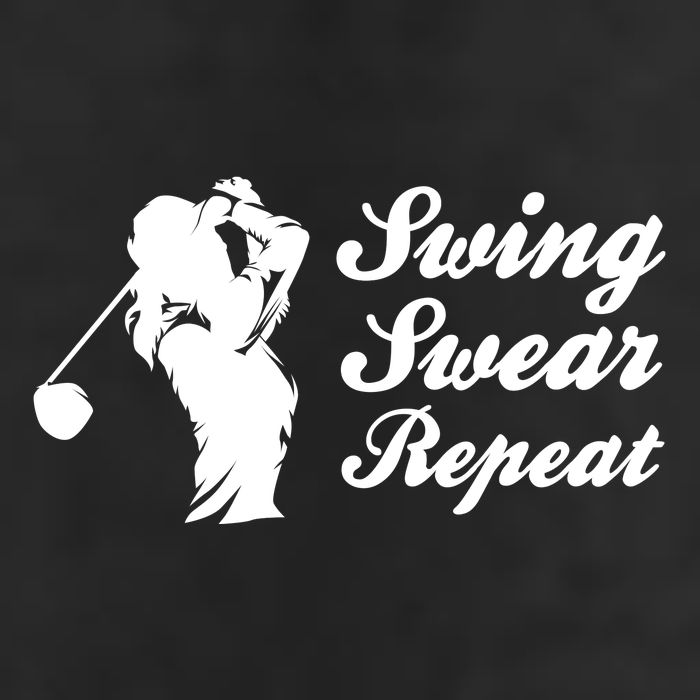Funny Golf Swing Swear Repeat Female Golfer Version Trucker Hat