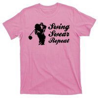 Funny Golf Swing Swear Repeat Female Golfer Version T-Shirt