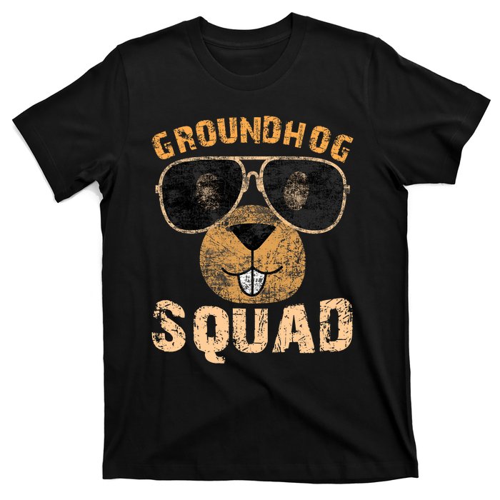 Funny Groundhog Squad Happy Groundhog Day 2024 T-Shirt