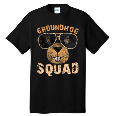 Funny Groundhog Squad Happy Groundhog Day 2024 Tall T-Shirt