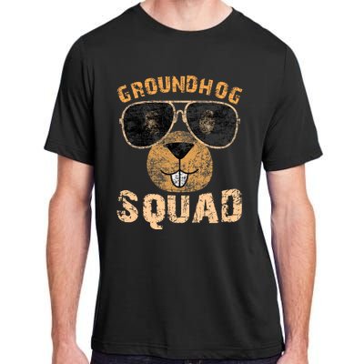 Funny Groundhog Squad Happy Groundhog Day 2024 Adult ChromaSoft Performance T-Shirt