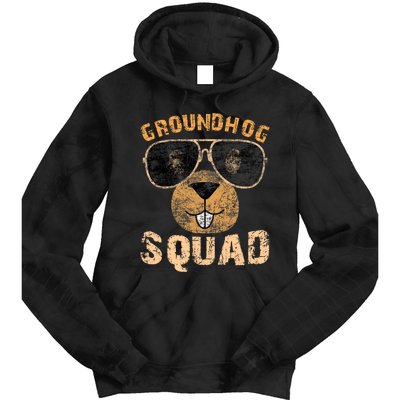 Funny Groundhog Squad Happy Groundhog Day 2024 Tie Dye Hoodie