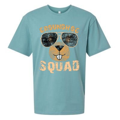 Funny Groundhog Squad Happy Groundhog Day 2024 Sueded Cloud Jersey T-Shirt