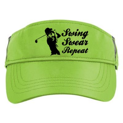 Funny Golf Swing Swear Repeat Male Golfer Version Adult Drive Performance Visor