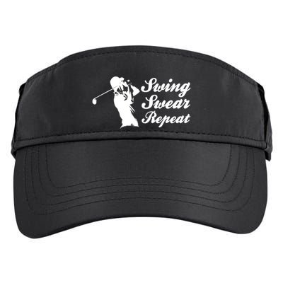 Funny Golf Swing Swear Repeat Male Golfer Version Adult Drive Performance Visor