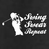 Funny Golf Swing Swear Repeat Male Golfer Version Adult Drive Performance Visor