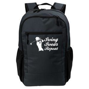 Funny Golf Swing Swear Repeat Male Golfer Version Daily Commute Backpack