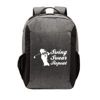 Funny Golf Swing Swear Repeat Male Golfer Version Vector Backpack