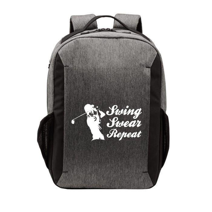 Funny Golf Swing Swear Repeat Male Golfer Version Vector Backpack