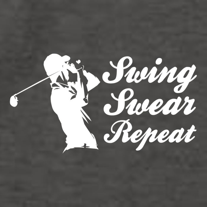 Funny Golf Swing Swear Repeat Male Golfer Version Vector Backpack