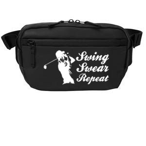 Funny Golf Swing Swear Repeat Male Golfer Version Crossbody Pack