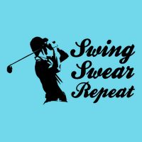 Funny Golf Swing Swear Repeat Male Golfer Version Premium T-Shirt