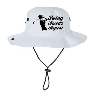 Funny Golf Swing Swear Repeat Male Golfer Version Legacy Cool Fit Booney Bucket Hat