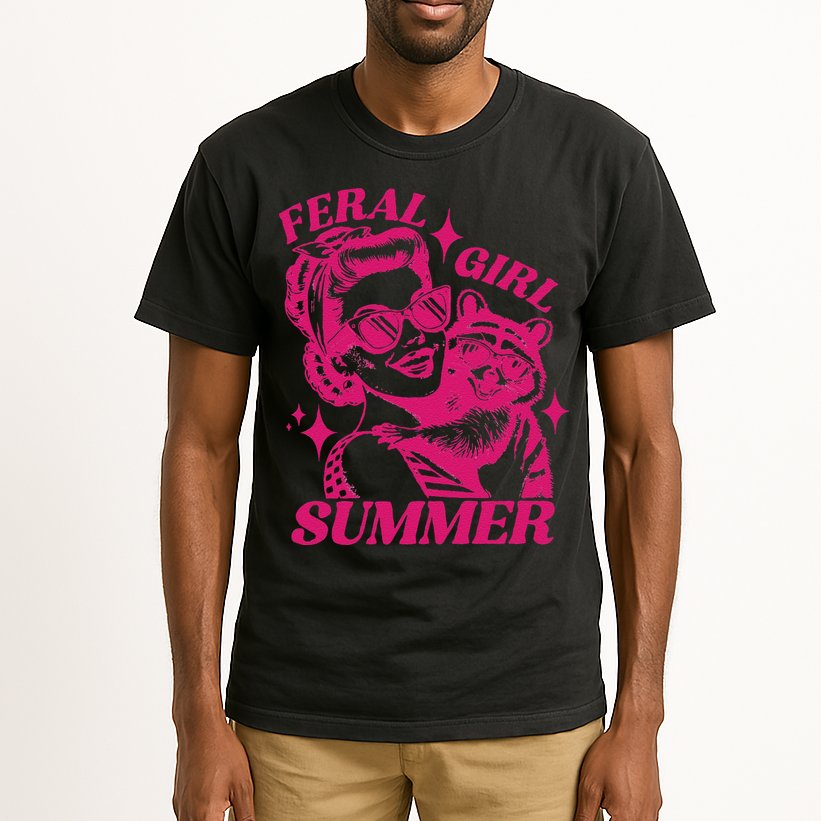 Feral Girl Summer Funny Feral Girl Summer Tall T-Shirt