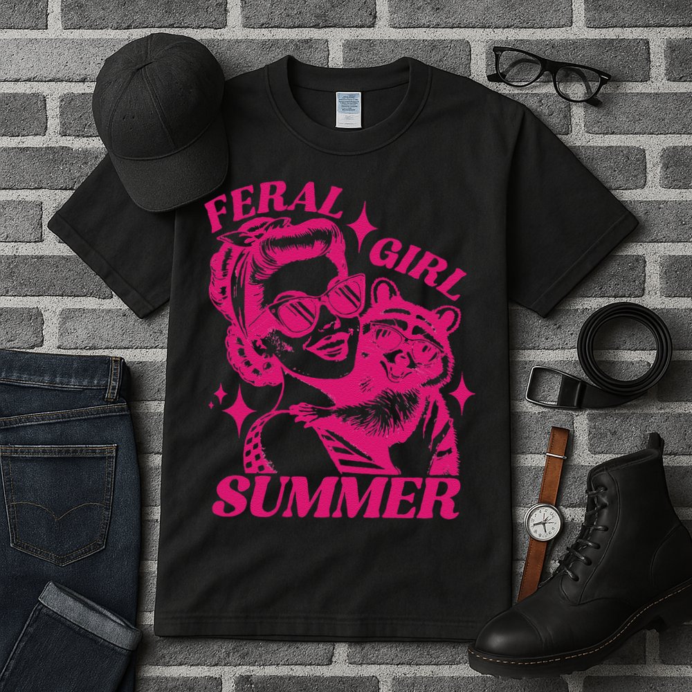 Feral Girl Summer Funny Feral Girl Summer Tall T-Shirt