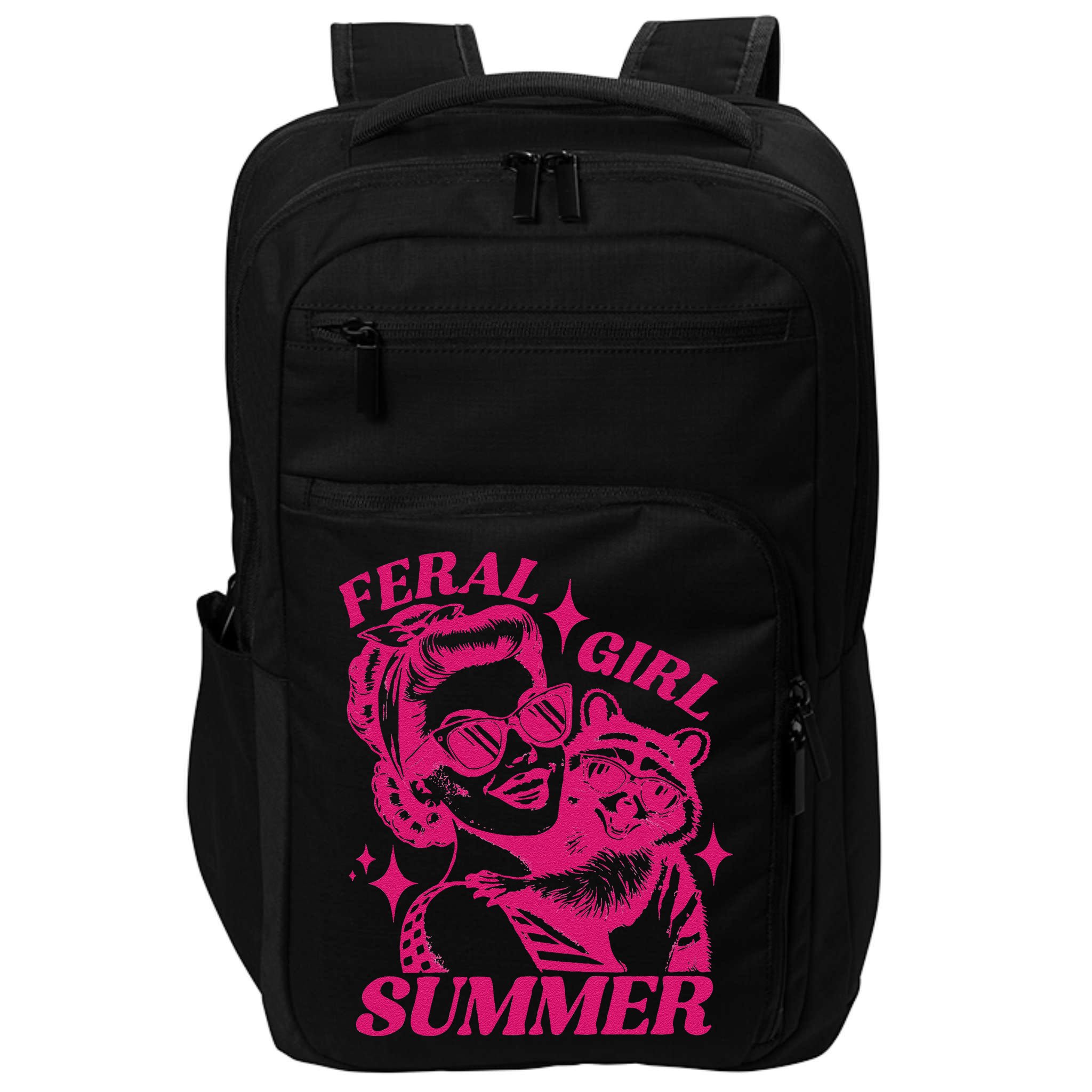 Feral Girl Summer Funny Feral Girl Summer Impact Tech Backpack
