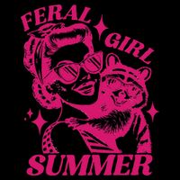 Feral Girl Summer Funny Feral Girl Summer Drawstring Bag