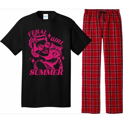 Feral Girl Summer Funny Feral Girl Summer Pajama Set