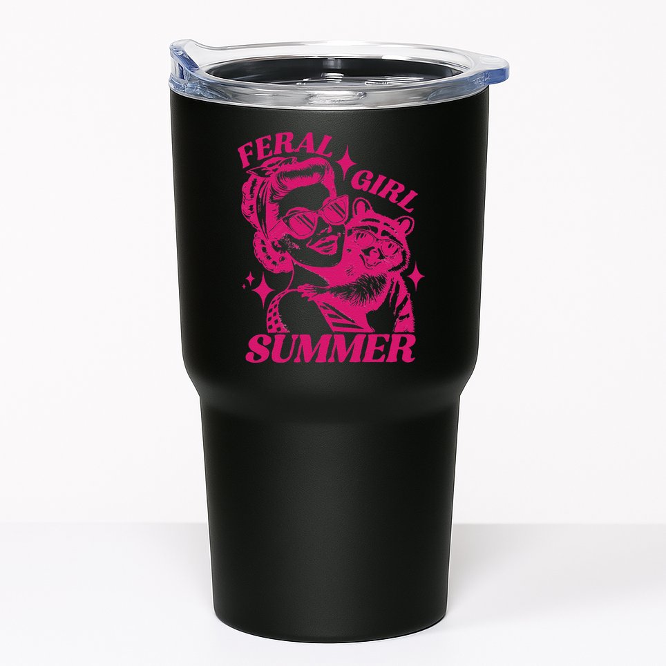 Feral Girl Summer Funny Feral Girl Summer Tumbler