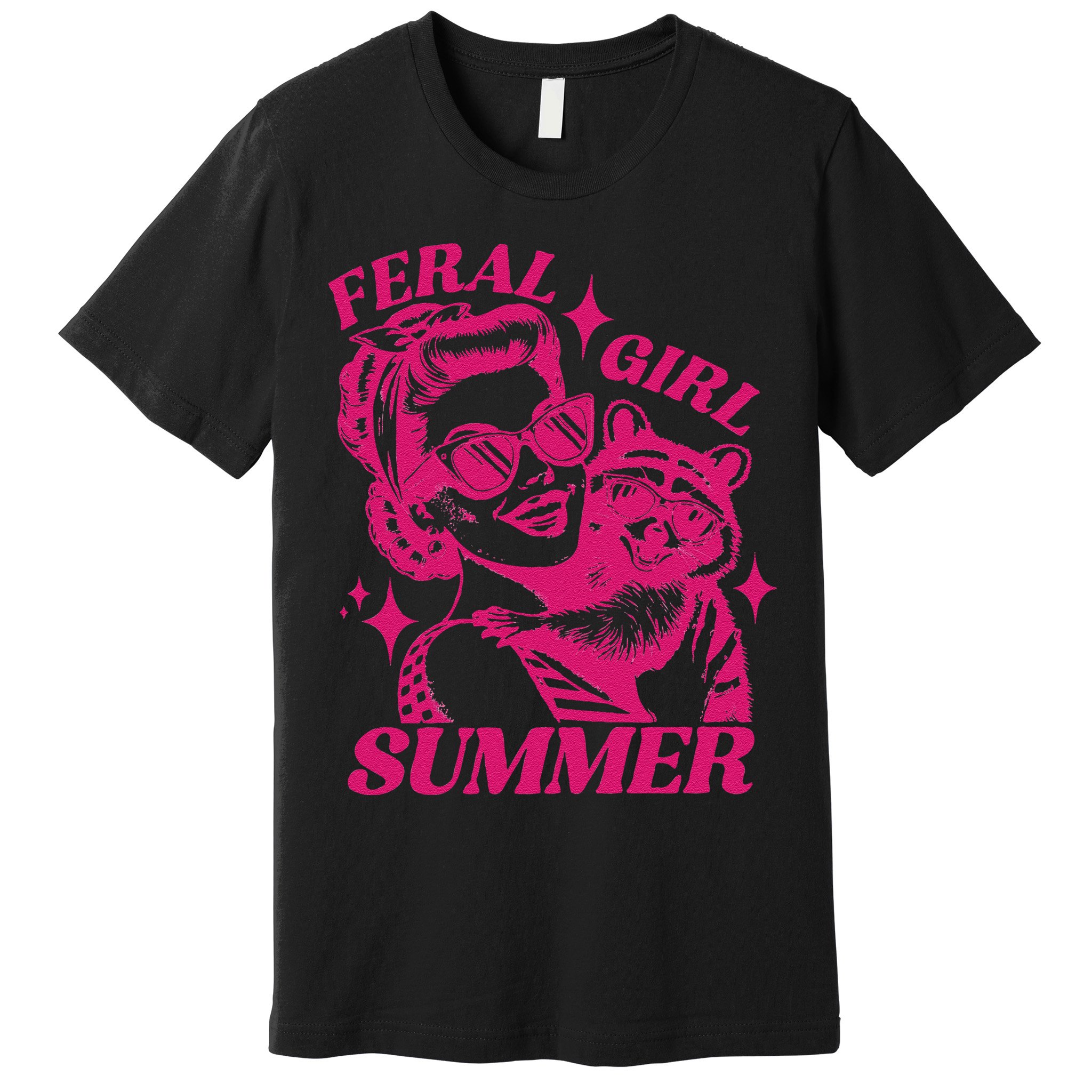 Feral Girl Summer Funny Feral Girl Summer Premium T-Shirt