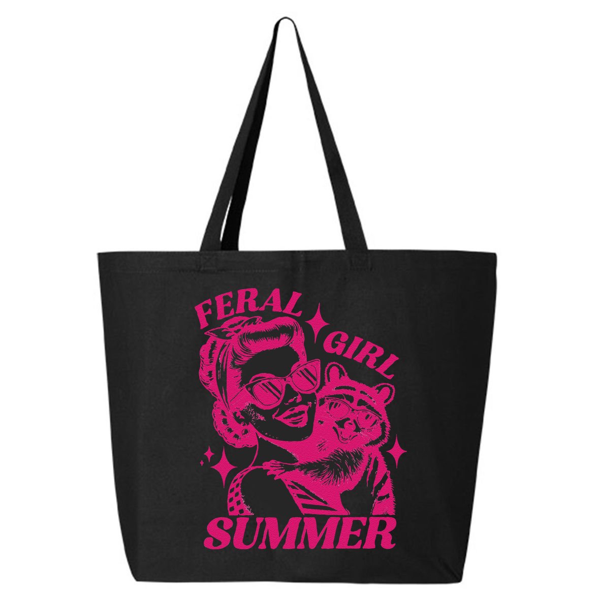 Feral Girl Summer Funny Feral Girl Summer 25L Jumbo Tote
