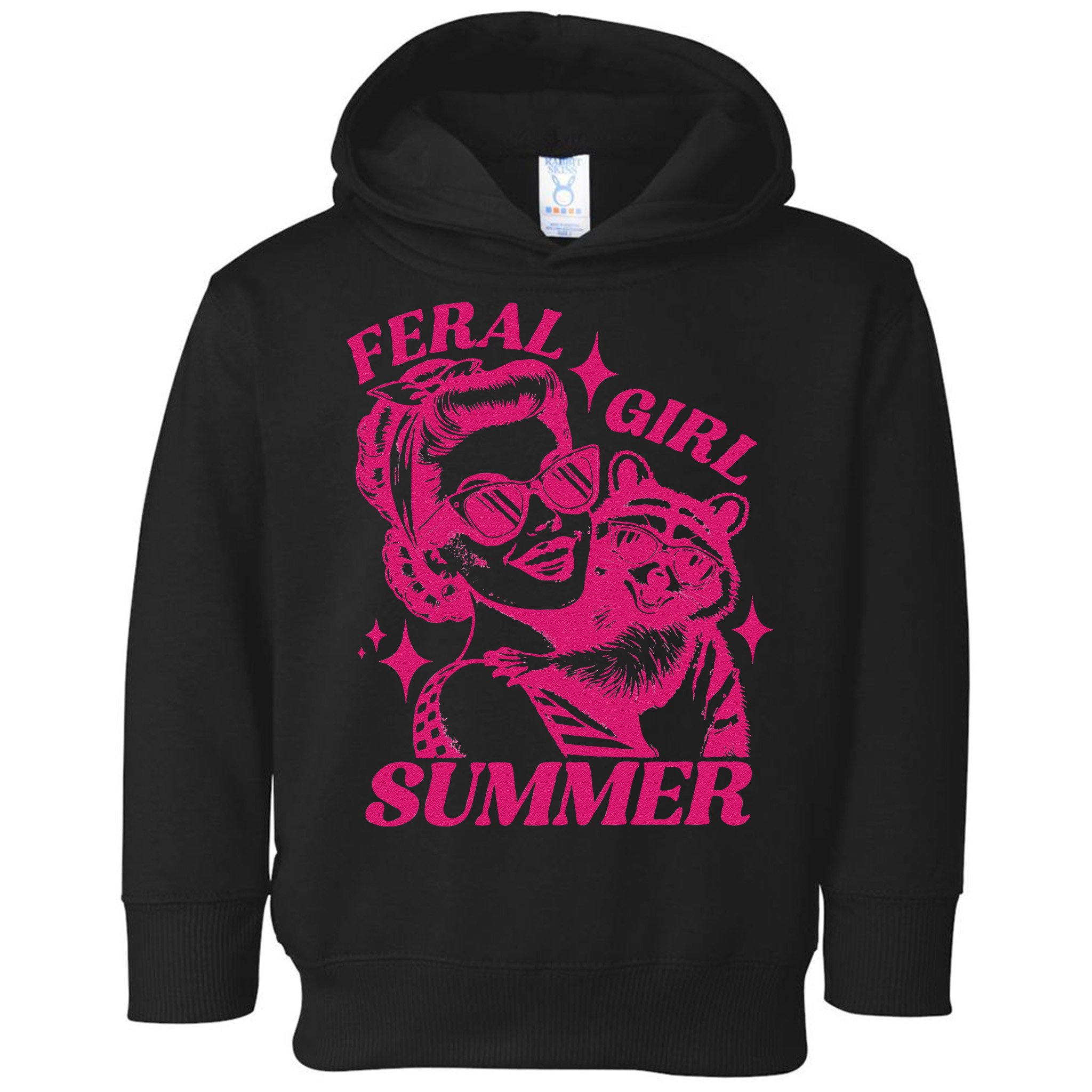 Feral Girl Summer Funny Feral Girl Summer Toddler Hoodie