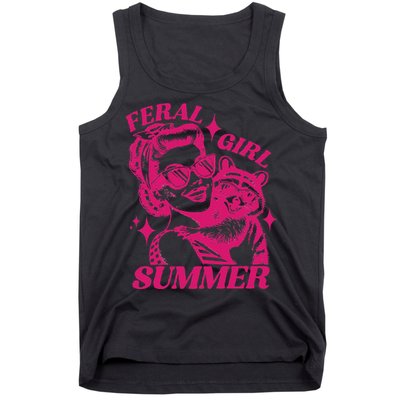 Feral Girl Summer Funny Feral Girl Summer Tank Top