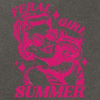 Feral Girl Summer Funny Feral Girl Summer Cotton Canvas Backpack