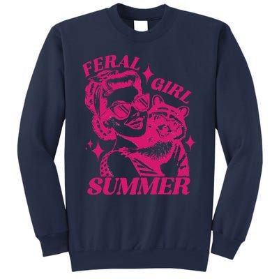 Feral Girl Summer Funny Feral Girl Summer Sweatshirt