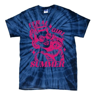 Feral Girl Summer Funny Feral Girl Summer Tie-Dye T-Shirt