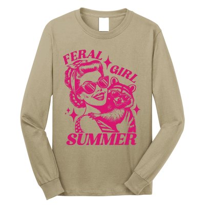 Feral Girl Summer Funny Feral Girl Summer Long Sleeve Shirt