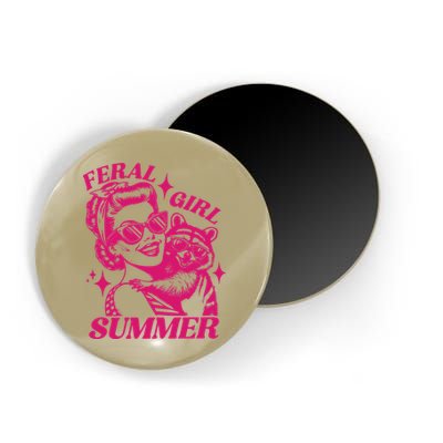 Feral Girl Summer Funny Feral Girl Summer Magnet