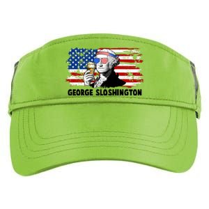 Funny George Sloshington USA American Flag Adult Drive Performance Visor