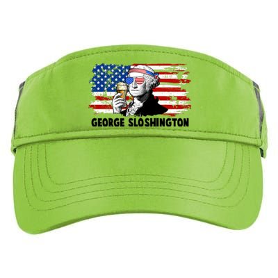 Funny George Sloshington USA American Flag Adult Drive Performance Visor