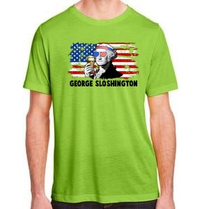 Funny George Sloshington USA American Flag Adult ChromaSoft Performance T-Shirt