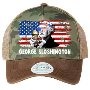 Funny George Sloshington USA American Flag Legacy Tie Dye Trucker Hat