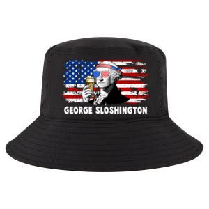 Funny George Sloshington USA American Flag Cool Comfort Performance Bucket Hat