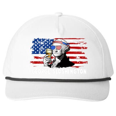 Funny George Sloshington USA American Flag Snapback Five-Panel Rope Hat