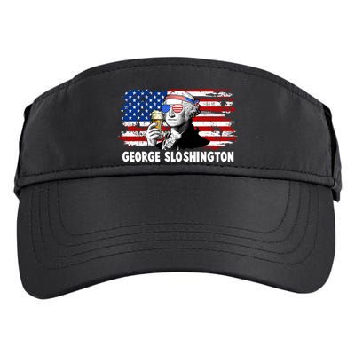 Funny George Sloshington USA American Flag Adult Drive Performance Visor