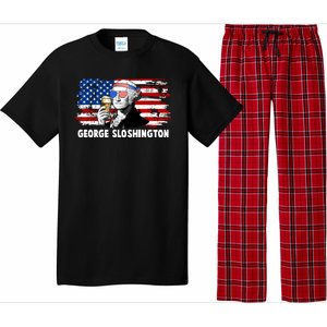 Funny George Sloshington USA American Flag Pajama Set