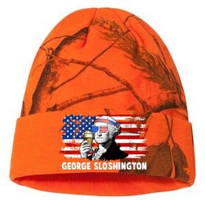 Funny George Sloshington USA American Flag Kati Licensed 12" Camo Beanie