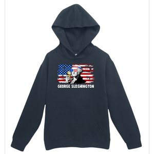 Funny George Sloshington USA American Flag Urban Pullover Hoodie