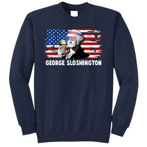 Funny George Sloshington USA American Flag Tall Sweatshirt