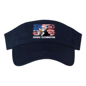 Funny George Sloshington USA American Flag Valucap Bio-Washed Visor