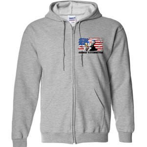 Funny George Sloshington USA American Flag Full Zip Hoodie