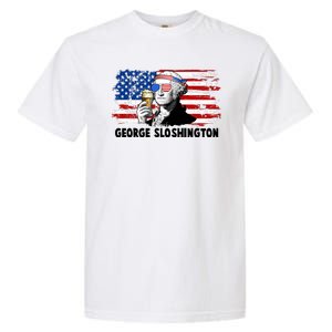 Funny George Sloshington USA American Flag Garment-Dyed Heavyweight T-Shirt