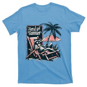 Feral Girl Summer Funny Raccoon T-Shirt