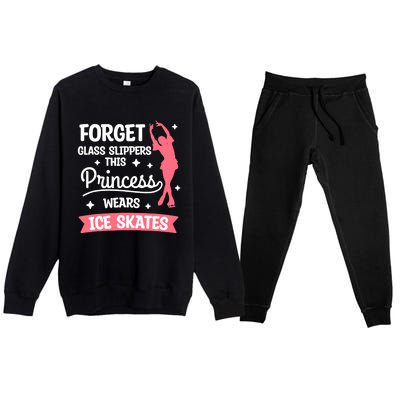 Forget Glass Slippers This Princess Wears Ice Skates Skating Premium Crewneck Sweatsuit Set